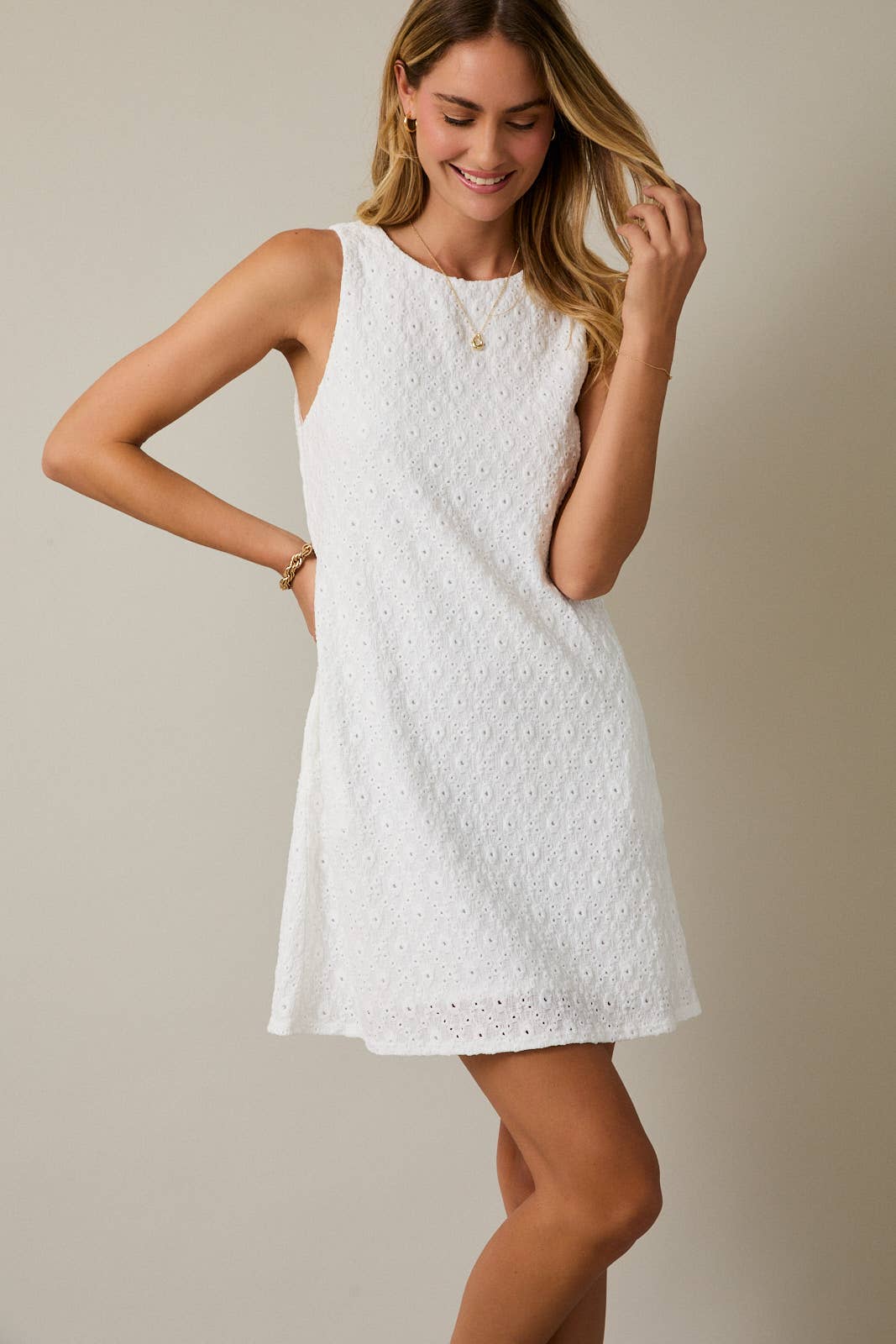 White Sleeveless Lace Tank Dress | Anchored Designs Boutique White Sleeveless Lace Tank Dress | Anchored Designs Boutique